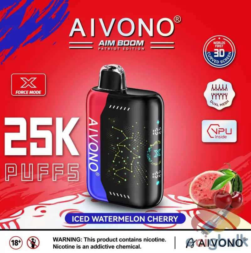 Aivono Aim Boom 25000 Disposable Vape | 25K Puffs, Rechargeable, 28ml E-Liquid - Image 3