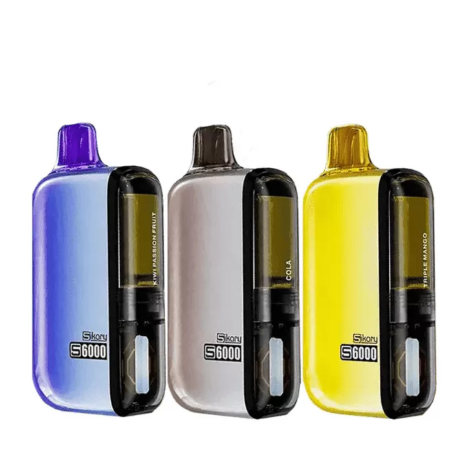 SKE Sikary S6000 6k Puffs 20mg Disposable Vape Device - 6000 puffs; Blueberry Raspberries, Bull Ice
