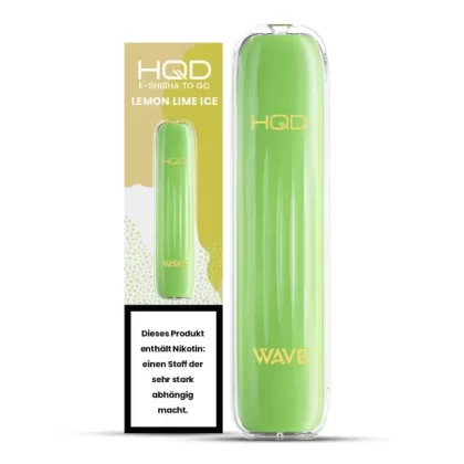 HQD Vape Surv – Lemon Lime Ice - HQD Vape / Zitrone / Nikotin-Benzoat / Propylenglykol / pflanzliches Glycerin / Aromastoffe / 18mg/ml / 500 mAh / ca. 600