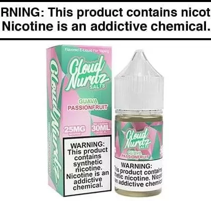 GUAVA PASSIONFRUIT BY CLOUD NURDZ SALT 30ML - Vapejuice