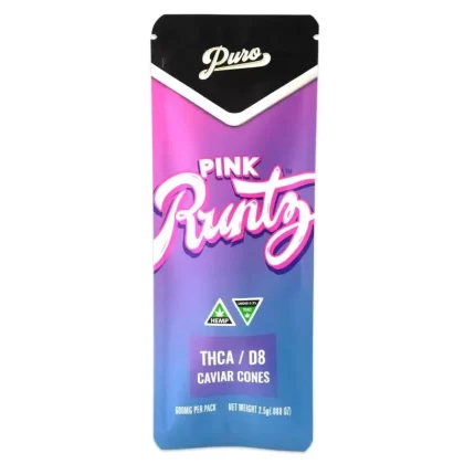 Puro Runtz THCa Caviar Cones 2pcs 2.5g - strain#Pink Runtz>Runtz OG>White Runtz