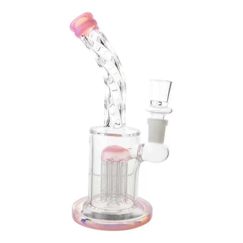 Pink Neon Tip Bong – 8in - Ejuicewarehouse