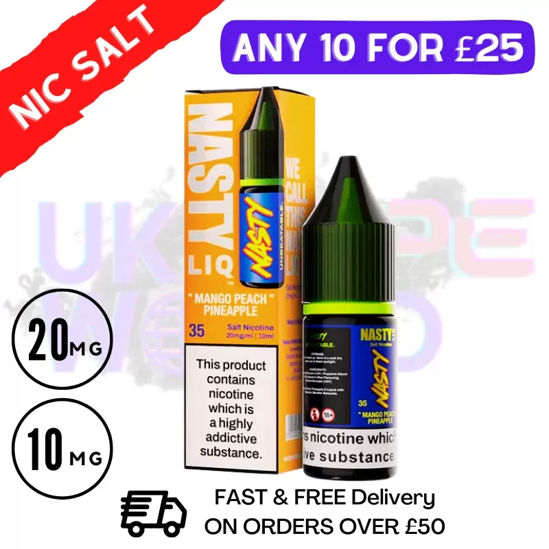 NastyLiq ‘Mango Peach Pineapple’ Nic Salt By Nasty Eliquids