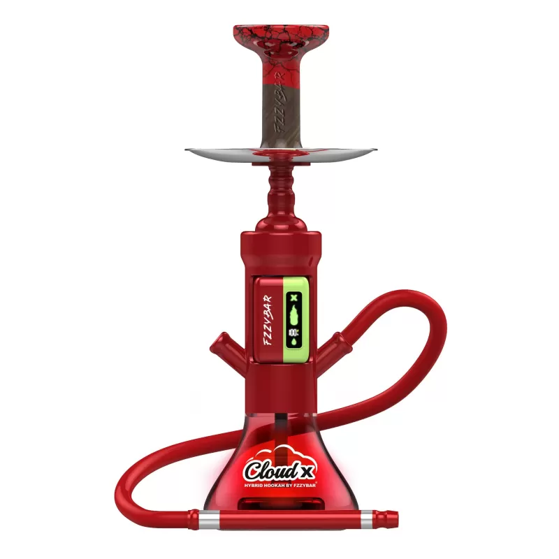 Cloud X Hybrid Hookah by FZZYBAR - Bugundy Red