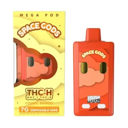 Space Gods Mega Pod Disposable 7g - strain#Cosmic Mango>Galactic Grape>Lunar Lime>Strawberry Stardust (350121)