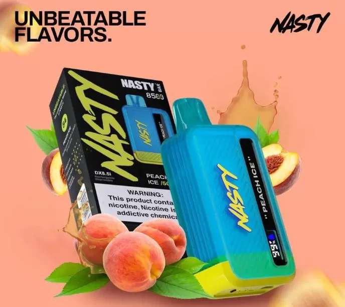 Nasty Bar Rechargeable Disposable Vape (8500 Puffs) - 20 mg / Strawberry Mango - Image 3