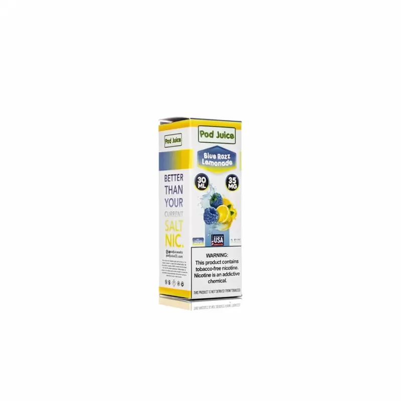 Pod Juice Salt Blue Razz Lemonade Nic Salt 30ml 70VG - Image 3