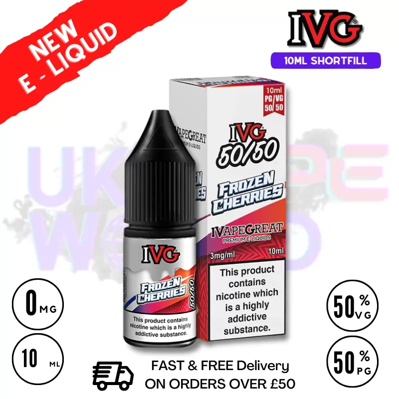 IVG 50/50 Frozen Cherries 10ml E Liquid – ONLY £1.99