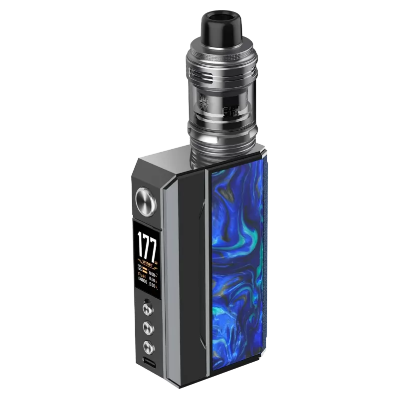 VooPoo Drag 4 Kit - Gunmetal and Ocean Blue - Image 2