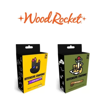 Wood Rocket Adult Novelty Crayons 24pk