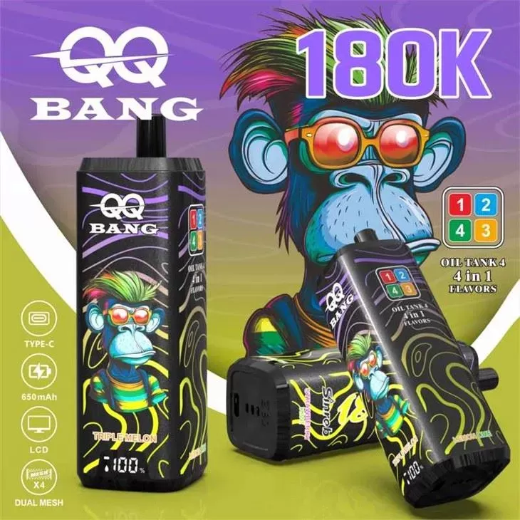 QQ BANG 180000 | 4-in-1 quad option, 180000 puffs, monkey design, bulk disposable vape - Aiviouvapes - Image 2