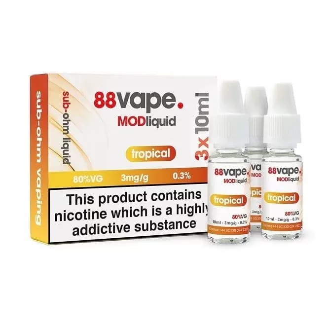 88vape Tropical Fruits MOD E Liquid (3 x 10ml)