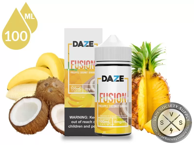 Pineapple Coconut Banana 7 Daze Fusion 100ml - Vape Product, Vape Product