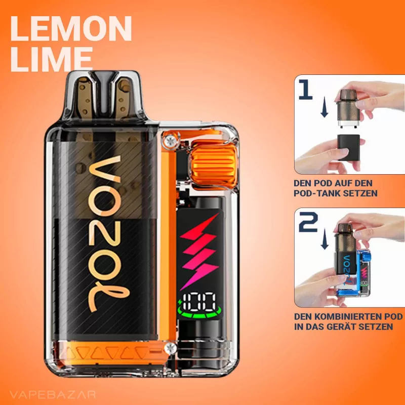 Vozol Vista Plug – Lemon Lime Starter Kit - Pod Kit; La Fume; 850 mAh - Image 2