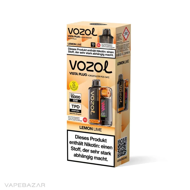 Vozol Vista Plug – Lemon Lime Starter Kit - Pod Kit; La Fume; 850 mAh - Image 3