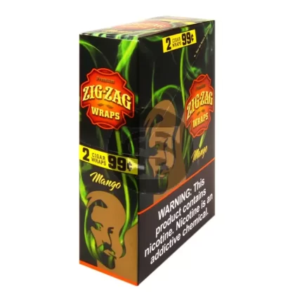 Zig Zag Wraps Premium Mango 25 Packs of 2, Pre-Priced 99c