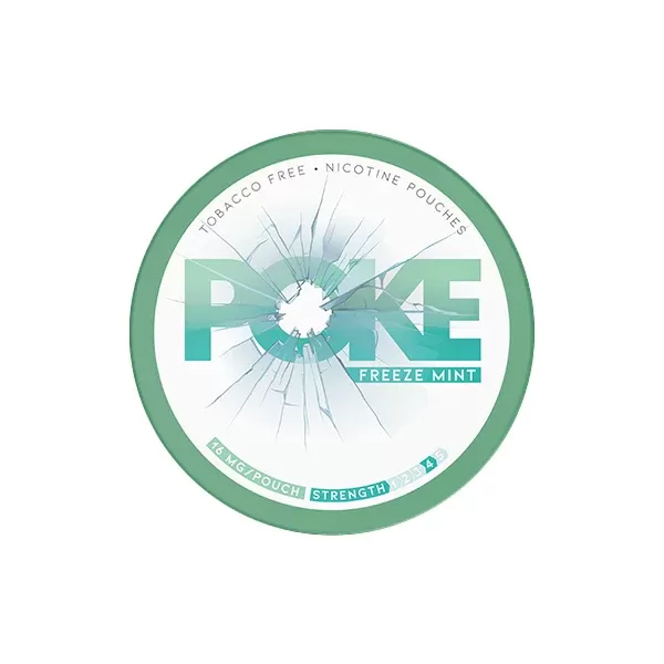 Poke Freeze Mint Nicotine Pouches - Strength#16mg>12mg>9mg