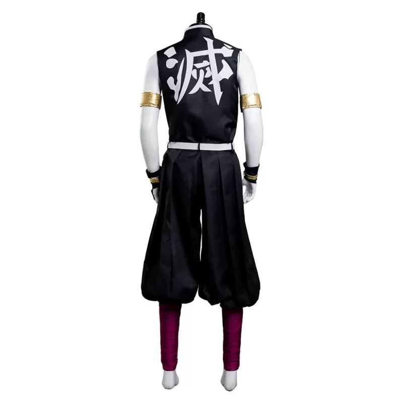 Sound Breathing Pillar Uzui Tengen Cosplay Costume - Flashy Headband Demon Hunter Outfit - Image 3