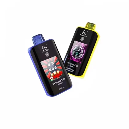 Fumot Tornado 25K Smart Screen Disposable Vape 25000 Puffs - 1. Banana Ice, 2. Strawberry Watermelon; 2-nicotine, 5-nicotine (27D19D)