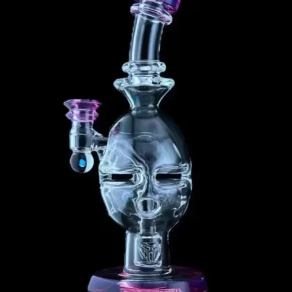 Iridescent Glass Superior Mini Egg - Color#Purple Rain>Royal Jelly>Slyme