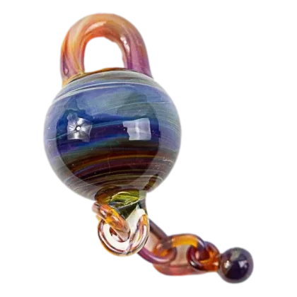 Temple Quartz Marble Chain Set - Color#Amber Purple>Fumed