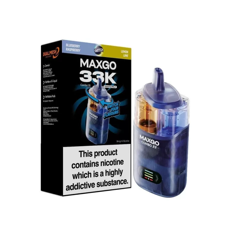 RELX MAXGO Combo 33K Pod Kit - Cherry ice / Blueberry raspberry - Image 2