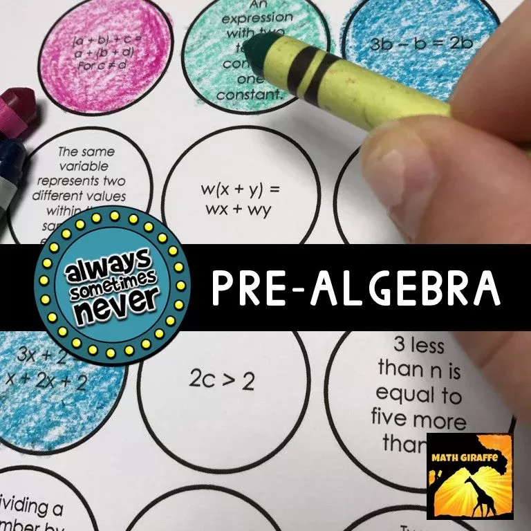 Always, Sometimes, or Never: Critical Thinking Activities for Pre-Algebra