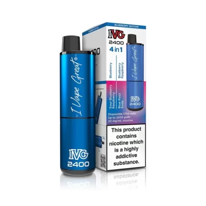 IVG 2400 2 in 1 Multi Flavour Blueberry Edition – 2400 Puffs Disposable Vape