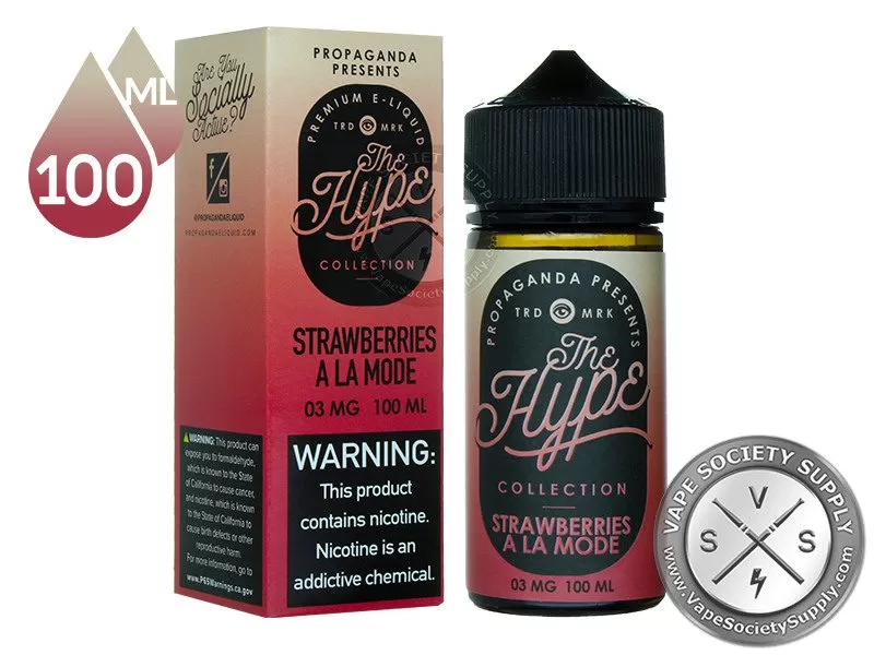 Strawberries a la Mode PROPAGANDA THE HYPE 100ml - Image 2