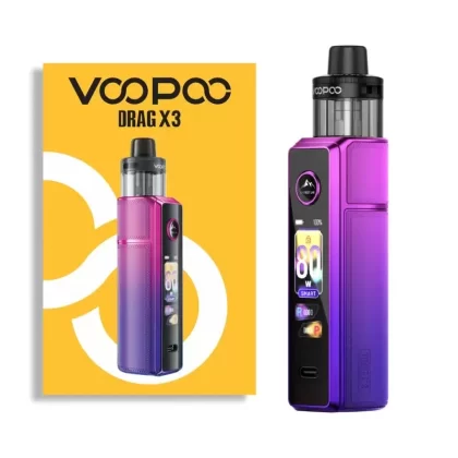 VOOPOO DRAG X3 80W Pod Mod Kit - Aurora Purple, Champagne Golden