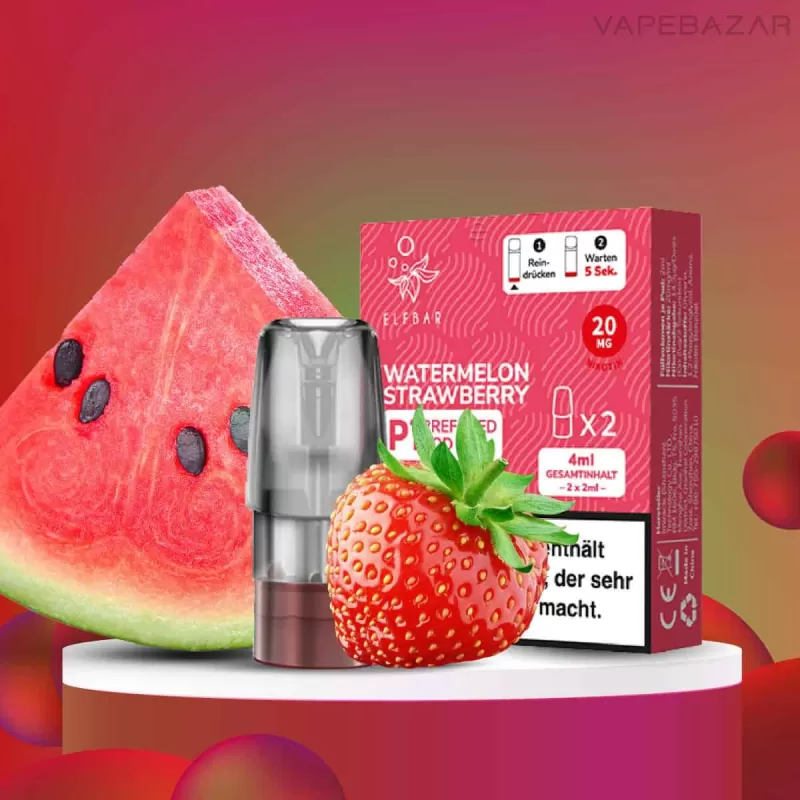 Elf Bar Mate 500 – Watermelon Strawberry – Prefilled Liquid Pod – 2er Pack - 500 mAh