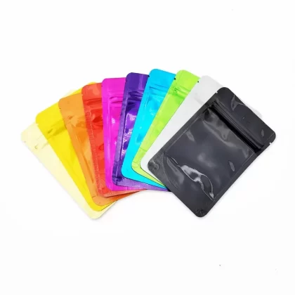 Shiny Series Smell Proof Bag (1/8th) 5.0″ x 3.3″ - Choose Color#Orange>Green>Yellow>White>Pink>Red>Purple>Gold>Blue~Choose Price Tier#Single Unit (Less Than Pack Qty)>Pack of 50 (Bulk Discou (7493E2)