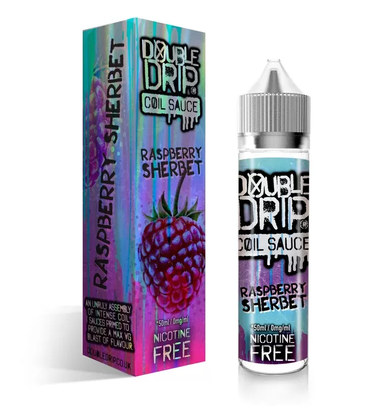 Double Drip Raspberry Sherbet Coil Sauce E-Liquid Shortfill 50ml