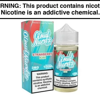 STRAWBERRY KIWI ICED BY CLOUD NURDZ 100ML - Vape Product, Vape Product (1E1D30)