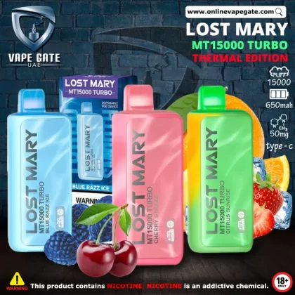 Lost Mary MT15000 Turbo Thermal Edition Rechargeable Disposable Vape - Watermelon Ice / 50 mg