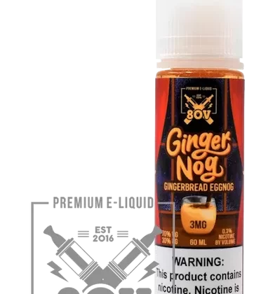 Gingernog by 80V - Nicotine level#0mg>3mg>6mg>9mg