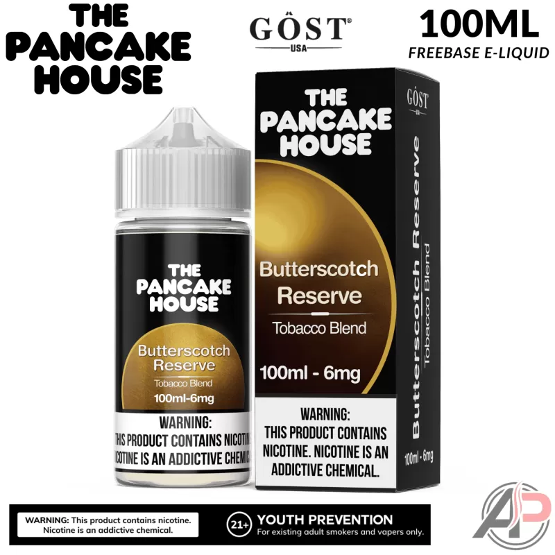 The Pancake House Butterscotch Reserve Tobacco Blend Gost Vapor E-Liquid 100mL