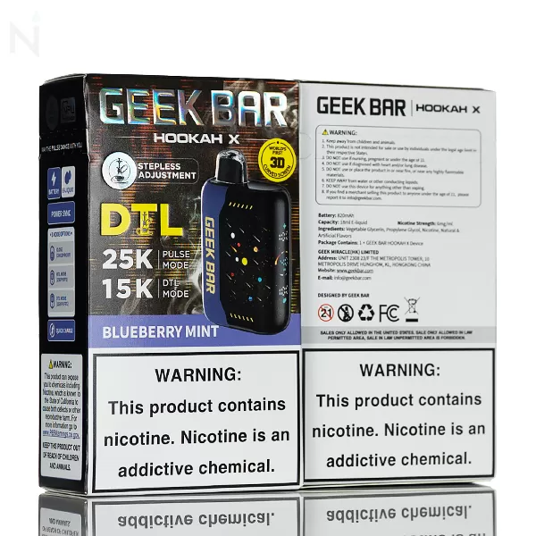 Geek Bar Hookah X 25K 25000 Puffs Disposable - 18mL - Lush Ice - Image 3