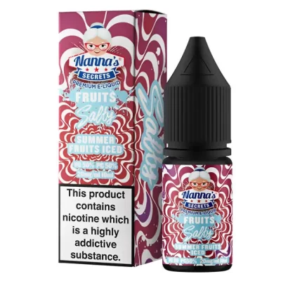 Nanna's Secrets Summer Fruits Iced Nic Salt E-Liquid - 20mg