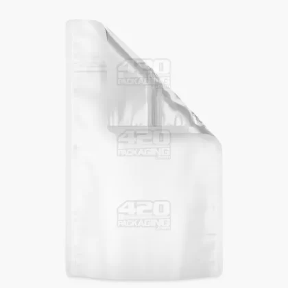 Tamper Evident | Matte White Vista Mylar Bags (Tear Notch) | 5in x 8.1in – 14g – 1000 Count