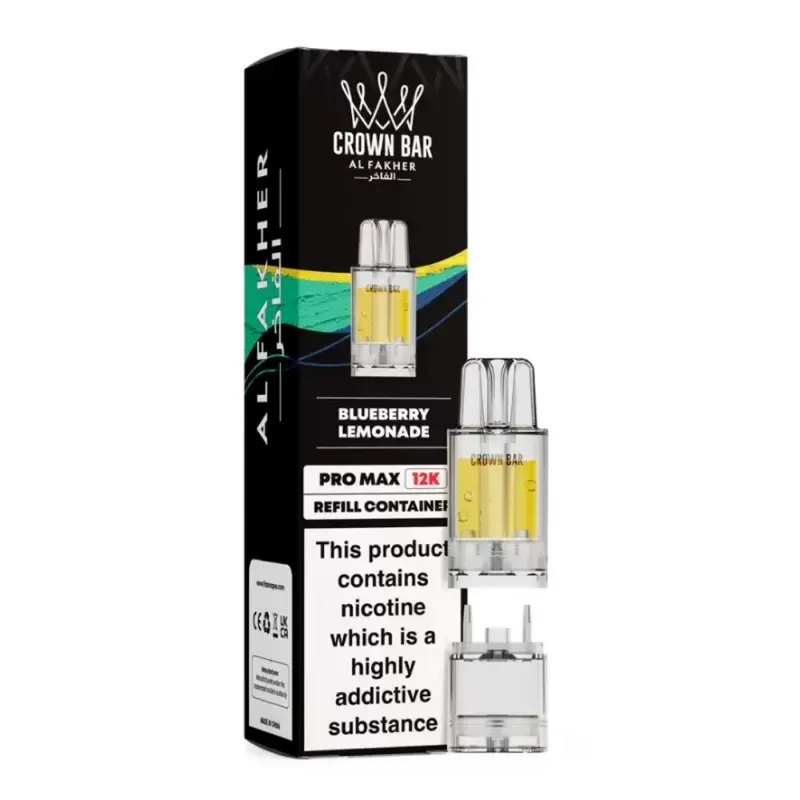 Al Fakher Crown Bar Pro Max 12K Prefilled Pod Blueberry Lemonade - Nicotine Strength#20mg (D0EF38)