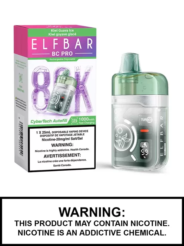 Kiwi Guava Ice Elf Bar BC Pro Disposable Vape
