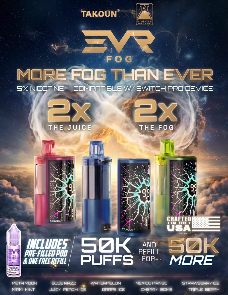 EVRFOG 100K Refillable Disposable POD - Miami Mint - Vapeciga - Image 3