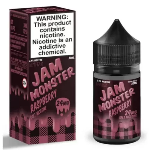 Jam Monster Raspberry Salt 30ml E-Juice - Eliquidsupply