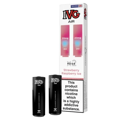 Strawberry Raspberry Ice IVG Air Replacement Pods - 20mg - Vape Product