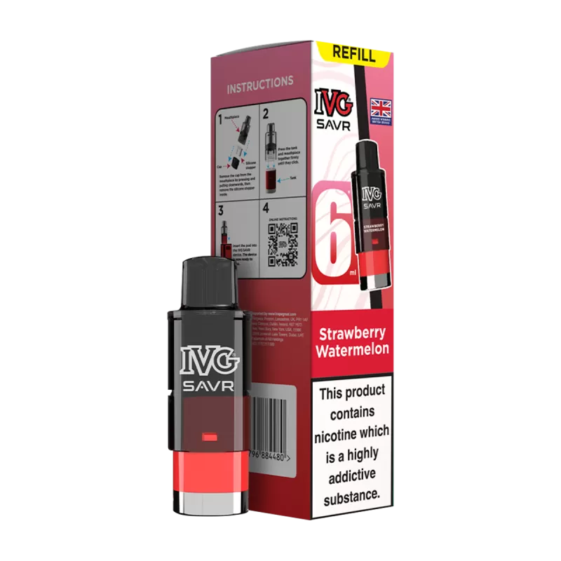 Strawberry Watermelon IVG SAVR Refill Pack - 20mg - Vape Product