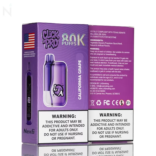 L&A Click Pro 80K Puffs Disposable Kit - 22mL - Cool Mint - Image 3