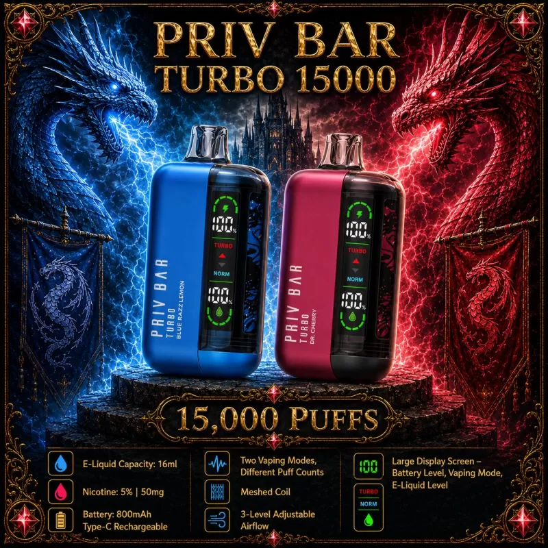 PRIV Bar Turbo 15000 - Baja Slushie (WHT Series)