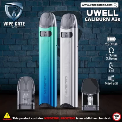 UWELL CALIBURN A3S 16W POD SYSTEM - Moonlight Silver