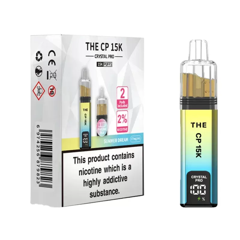Crystal Pro CP 15K Prefilled Pod Kit - 5 Pack - Strawberry Kiwi - Image 2